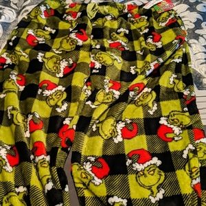Fleece grinch pj pants
